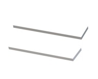 PÓŁKA ŚCIENNA BIAŁA WISZĄCA KOMPLET 2 SZT 60CM x 15CM BIAŁY ZIMNY