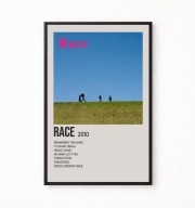 Plakat A4 z ramką ALEX G "RACE" 21x29,7cm