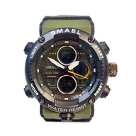 SMAEL ZEGAREK MĘSKI MILITARNY SPORTOWY WODOODPORNY DWA CZASY zielony wojsko