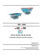 Sulky DX20...DX30, DX30+ (900-3000) - instrukcja obsługi rozsiewacza PL
