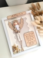 ANIOŁ STRÓŻ PAMIĄTKA CHRZTU ŚWIĘTEGO WYJĄTKOWY PREZENT NA CHRZEST GRAWER