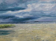 Nad morzem" obraz olejny na płótnie 30x40cm , oryginał Garncarek Al,,,