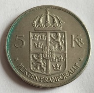 moneta Szwecja 5 koron 1972