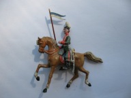 Przedwojenny CYNOWY ŻOŁNIERZYK NA KONIU CZASY NAPOLEOŃSKIE