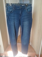 denim 1982 44 spodnie dżins rurki granatowe ze średnim stanem