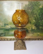 Duża lampa naftowa w stylu wiktoriańskim, Made in England, 55 cm ozdobna