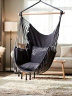 Fotel wiszący huśtawka HC2503 – krzesło brazylijskie do ogrodu i domu szary