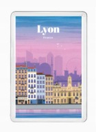 LYON FRANCJA magnes pamiątkowy na lodówkę akrylowy