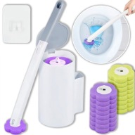 HIGIENICZNA SZCZOTKA DO WC SYSTEM CLICK + 16 WKŁADÓW UCHWYT ŚCIENNY HIT