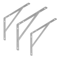 WSPORNIK METALOWY POD PÓŁKĘ WZMOCNIONY 30X20CM STALOWY MOCNY SREBRNY 80KG