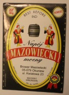 ETYKIETA - Browar Mazowiecki - Napój MAZOWIECKI mocny - BEST BEFORE END