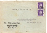 TRZECIA RZESZA OPOLE -KREIS OPPELN -koperta firmowa -obieg 1943 rok