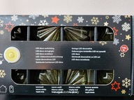 Lampki na baterie 8 szklanych diamentów 140 cm  zielony