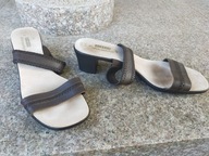 GEORGE ULTRA COMFORT nr 42/8UK wygodne klapki na słupku skóra