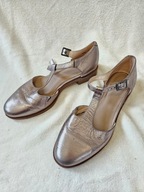 Clarks złote eleganckie skórzane Buty półbuty sandały skóra naturalna 40
