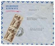 Iran 1954 Koperta Znaczki szach władca samolot lotnictwo meczet architektur