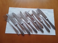 Komplet sztućców nierdzewnych PRL - noże i widelce -stan idealny !!