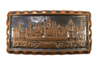 PRL PIĘKNA DUŻA PLAKIETA GDAŃSK PANORAMA HERB METALOPLASTYKA ZOBACZ!