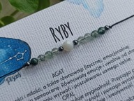 Ryby. Bransoletka na szczęście, kamienie, amulet. Znak zodiaku.