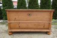 STARY KUFER POSAGOWY z LUDOWEJ POLSKIEJ WSI CHATY