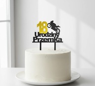 topper na tort dekoracja personalizacja ŚCIGACZ !!WYBÓR KOLORÓW