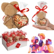 PREZENT NA DZIEŃ KOBIET MIŚ RĘCZNIK + MAGNES – GOTOWY ZESTAW DLA DZIEWCZYNY