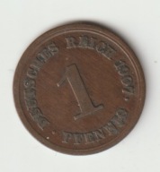 Niemcy-Cesarstwo 1 Pfennig 1907 E ladny stan