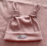 Bawełniane czapeczki z supłami dla noworodków kolory 0-3m