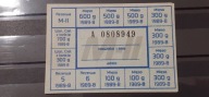 Kartki żywnościowe - kartka M-II - sierpień 1989