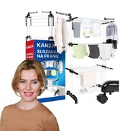 SUSZARKA NA PRANIE UBRANIA STOJĄCA ROZSUWANA PIONOWA MAŁA STOJAK WIESZAK