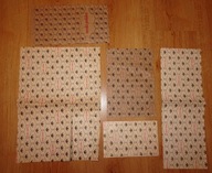 Moda Polska torebki papierowe, torebki papierowe PRL, 5 szt, vintage