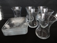 szklanki tulipanki z podstawkami kpl 6 szt 100 ml