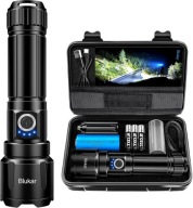 Blukar Latarka LED Super Jasna Długotrwała IP67 Zoom USB-C Camping Awaryjna