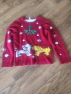 SWETER ŚWIĄTECZNY CZERWONY M