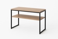 Stolik loftowy/ ława z dwoma blatami – jasny dąb / czarny mat