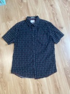 KOSZULA Z KRÓTKIM RĘKAWEM CZARNA Z WZOREM z USA EXTRA JAK NOWA Rozm. 170