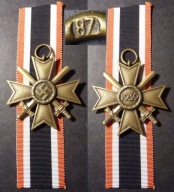 Kriegsverdienstkreuz 2 klasy z mieczami. KVK Krzyż zasługi sygnowany 87