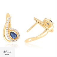 Eap19863 Kolczyki złocone "sześć" niebieski