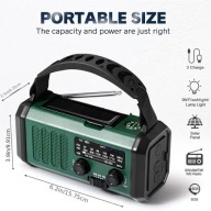 Radio Awaryjne Solarne Pogodowe AM FM SOS z ładowarką USB i Kompas