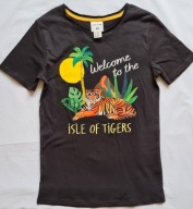 H&M koszulka t-shirt EMMA JAYNE czarna 134