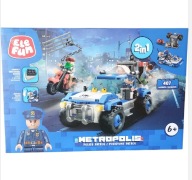 Klocki METROPOLIS POLICE PATROL 2w1 407 elementów Elefun Patrol Policji 6+