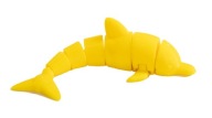 Delfin Ruchomy Flexi Żółty Druk 3D Antystres Figurka Prezent