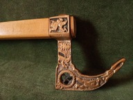 Stary mosiężny kilofek górniczy - piękny 93 cm.