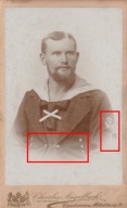 CDV ŻOŁNIERZ MARYNARZ ODZNAKA GUZIK CUXHAVEN CESARSTWO NIEMCY