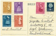 Niederlandy - stroje ludowe - Mi. 712-16 na Cp.