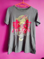 Chłopięca Koszulka Bluzka T-Shirt Khaki Tokyo Smok Nadruk 164