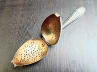 WMF STRUŚ PLATEROWANY ZAPARZACZ DO ZIÓŁ i HERBATY łyżka - ZŁOCONE SITKO