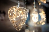 SERCE SZKŁO ŚWIECĄCA ZAWIESZKA ŚWIĄTECZNA DENMARK DEKORACJA LED