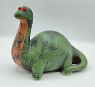 Dinozaur z ceramiki ręcznie malowany DUŻY 15 cm