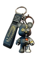 Brelok cyber-miś gumowy robot z zawieszką